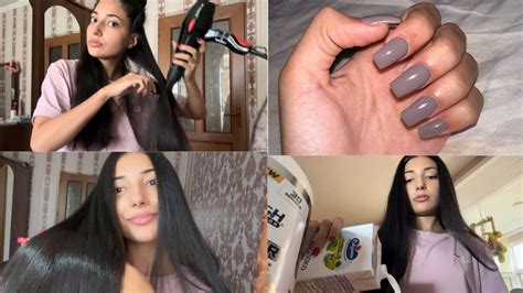 Сделала ногти у другого мастера / укладка на длинные волосы # ...
