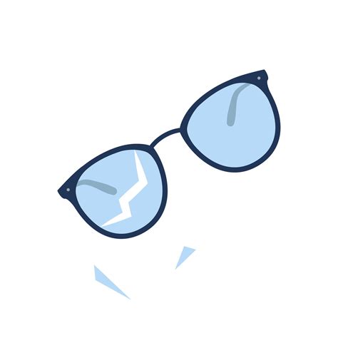 Broken glasses. Old break glasses. Vector illustration. 29094604 Vector