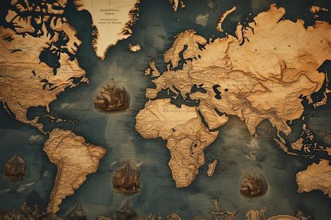 premium photo  detailed  engraving   vintage map showcasi