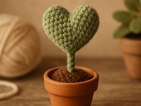 DIY Crochet Trend 2025: How to Make Heart-Shaped Plants as Cute Gifts ...