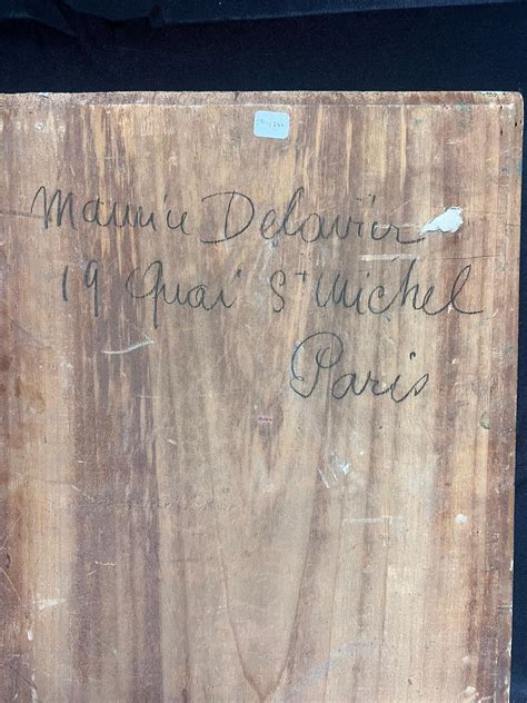 Maurice Delavier - 1940's French Signed Modernist Oil Painting Nude