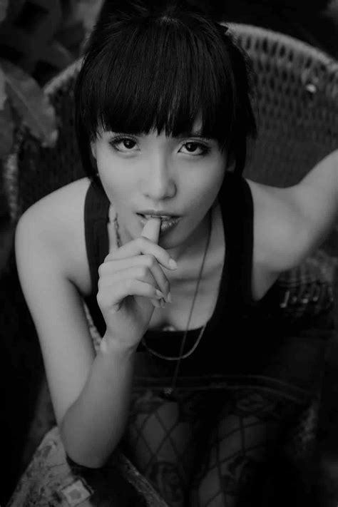 Japanese Woman Black and White Logo