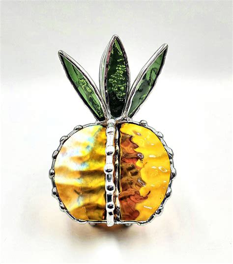 Stained Glass Pineapple Princess - Etsy | Stained glass flowers