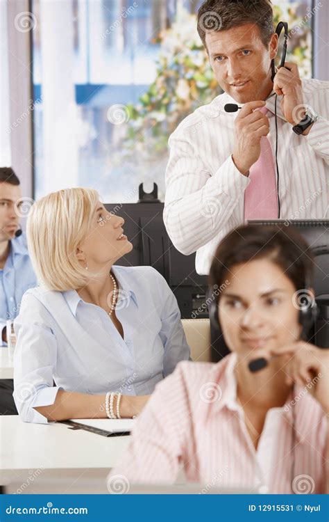 manager  customer service stock image image  group desk