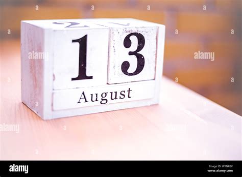 13 August Birthday - 13 August Calendar Date Composed With Multi ...