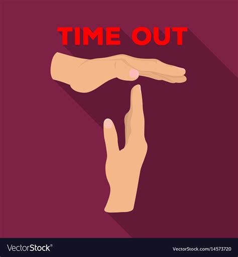 Gesture of a time outbasketball single icon Vector Image