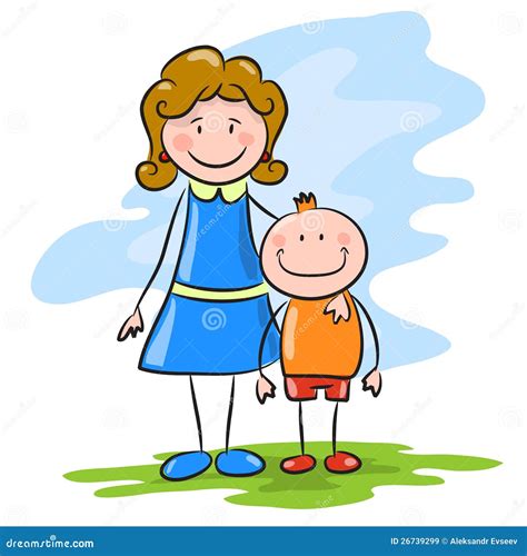 Mother And Child Cartoon Pictures