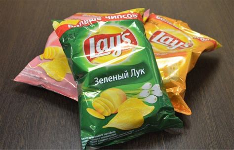 Вес разных пачек чипсов «Lays»