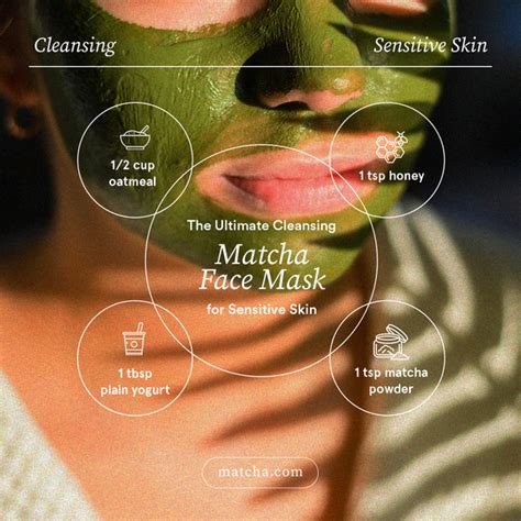 Cleansing Green Tea Matcha Face Mask For Sensitive Skin