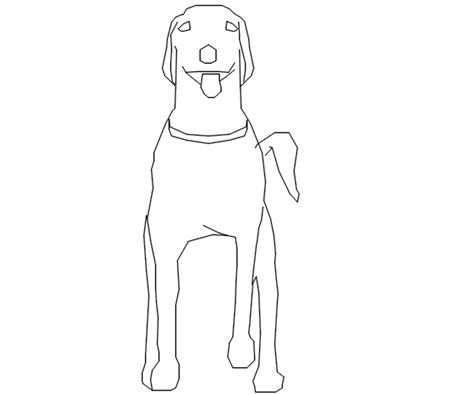 dog dwg file - autocad dog drawing - Cadbull