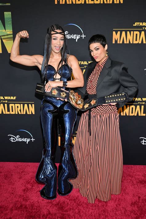 Mercedes Moné and her New Japan title attended The Mandalorian premiere