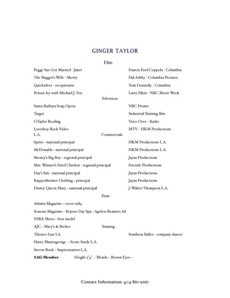 COMING SOON – GingerTaylorActor.com