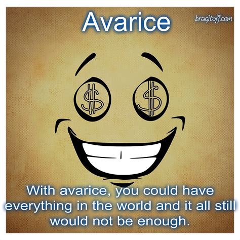 Avarice- Image and Sentence