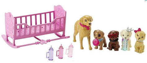 Barbie Домашние питомцы для Барби, набор фигурок с кроваткой
