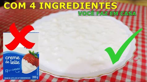 Creme De Leite Faz Mal - NUNCA MAIS COMPRE CREME DE LEITE!!! COM 4 INGREDIENTES VOCÊ FAZ EM CASA ...
