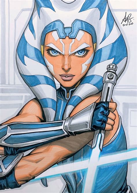 Star Wars: Ashoka Tano by Artgerm | Stanley Lau * | Star wars drawings ...