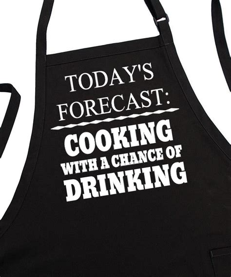 Funny Grilling Apron Cooking With A Chance of Drinking Fully | Etsy