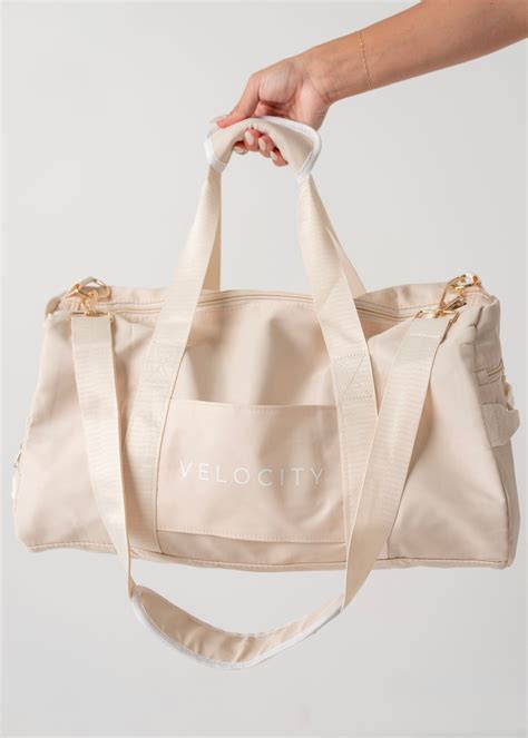 VELOCITY GYM BAG - CREAM – Velocity Activewear