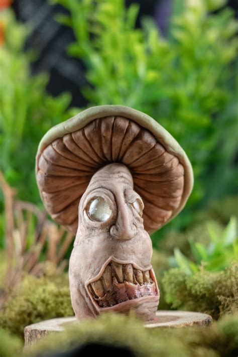 Infected Mushroom Art Polymer Clay Sculpture | Etsy