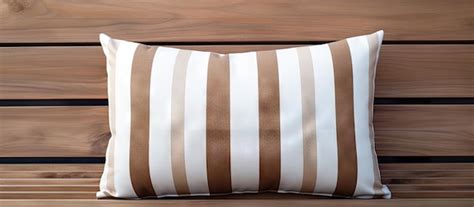 Premium AI Image | Natural fabric decorative pillow with stripe pattern