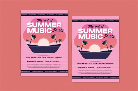 End of Summer Party Flyer Graphic by BignoodleCreative Fabrica