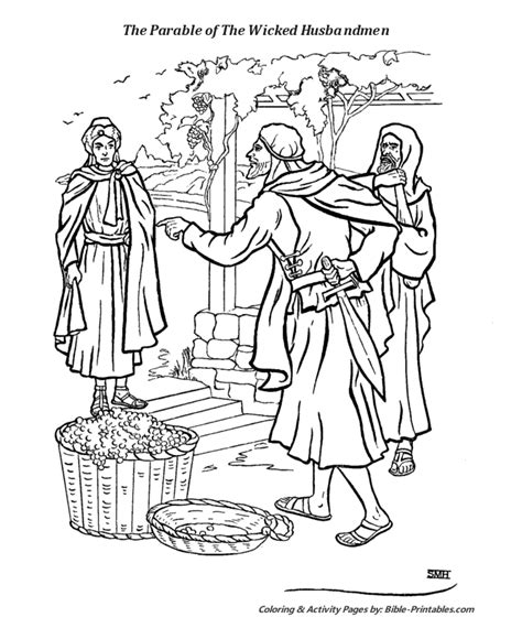 The Parable of The Wicked Husbandmen - The Parables of Jesus coloring pages