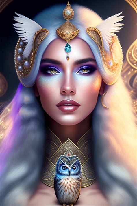 Lexica - Ultra high definition of a magnificent hybrid snow goddess and