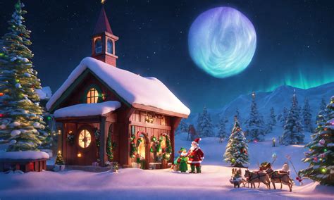 Lexica - 3d“Describe a magical Christmas scene at the North Pole where