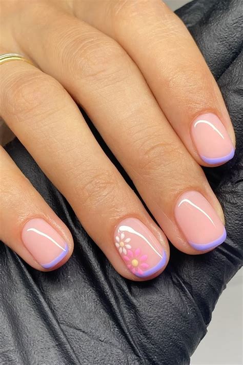 cute french tip nails inspo   gorgeous mani   squoval