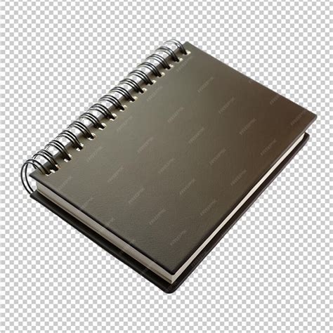 black notebook  transparent background premium ai generated psd