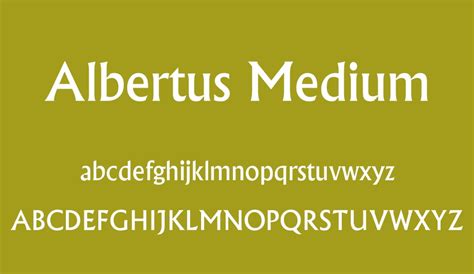 Albertus Medium free font