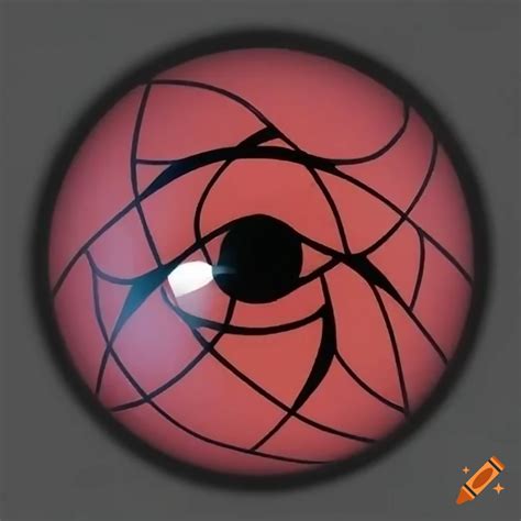 Close-up of a mangekyou sharingan eye on Craiyon
