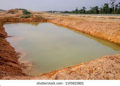 view silt trap  construction site stock photo  shutterstock