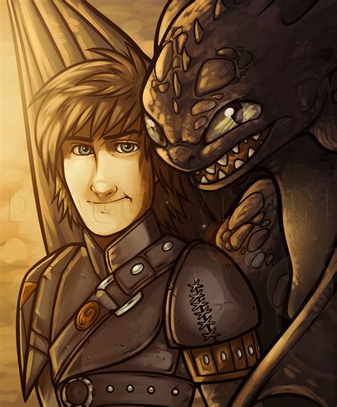 How To Draw Hiccup And Toothless, How To Train Your Dragon 2, Drawing ...