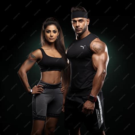 Premium Photo | Couples personal trainer gym trainer fitness
