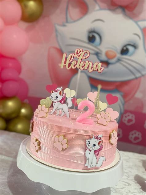 Bolo De Aniversario Da Gatinha Marie - Festa Gatinha Marie em 2025 | Bolo gata marie, Bolos de aniversário ...