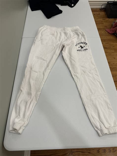 Drake OVO WHITE SWEATPANTS | Grailed