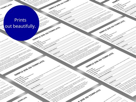 Simple Job Ad Template: Editable MS Word Easy Hiring Solutions - Etsy