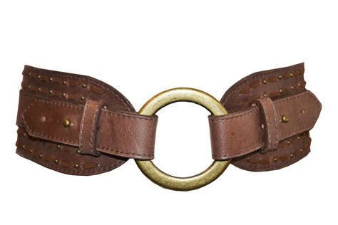 Womens Wide Brown Leather Belt | semashow.com