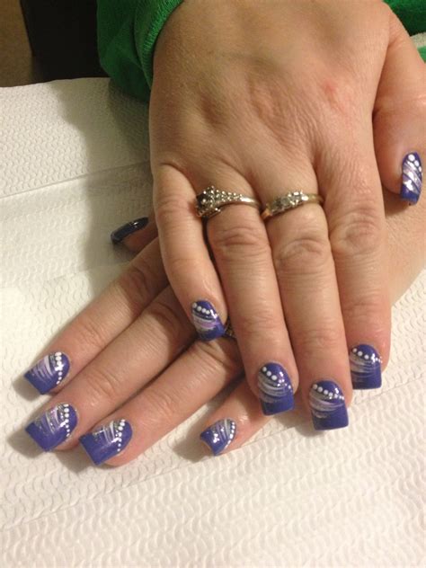 Hand painted nail design on acrylics | Fake nails designs, Minimalist ...