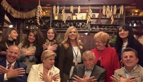 Croatian President surprises by making the symbol of eagle - Albanian ...