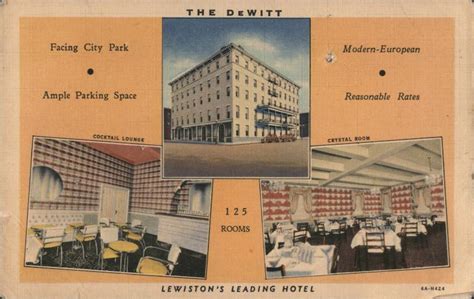 Hotel Dewitt Lewiston, ME Postcard