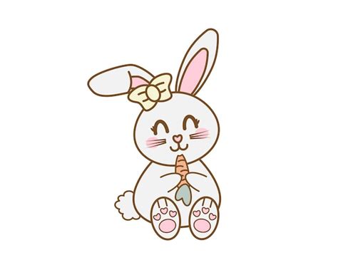 Premium Vector | Cute rabbit baby animal cartoon vector illustratio