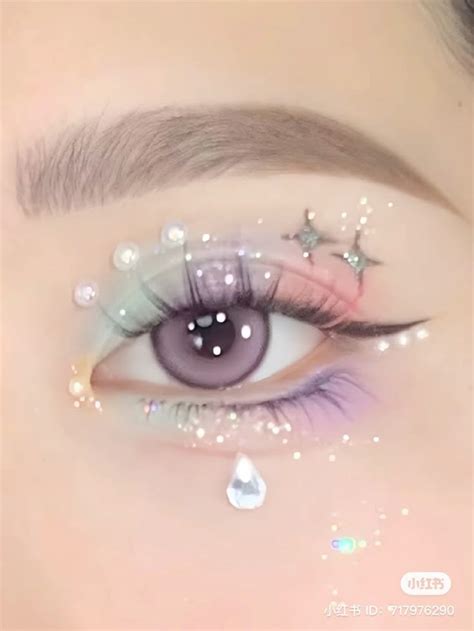 cute gem eye makeup kids   ideas kawaii makeup  eyeliner