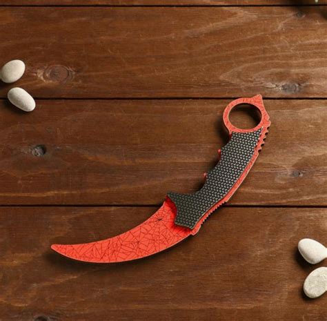 Деревянный нож Керамбит КС ГО / из дерева / Karambit CS GO / Crimson ...