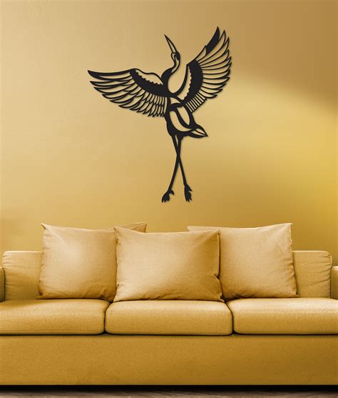 Majestic Crane Metal Wall Art, Bird Lover Gift, Flying Bird Wall