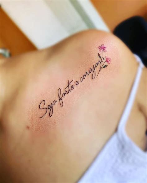 Tatuagem Feminina Seja Forte E Corajosa