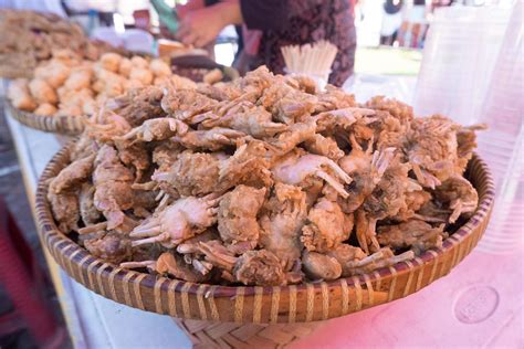 Crispy fried baby crab snacks sold at culinary festivals 20227042 Stock ...