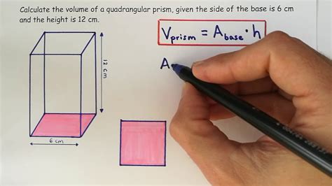 Volume Do Prisma Quadrangular - Um Prisma De Base Quadrangular Possui Volume Igual A 192 - FDPLEARN
