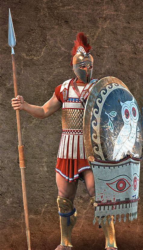athenian hoplite greek warrior greek soldier ancient warfare